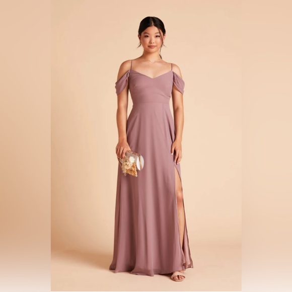 Birdy Grey Devin Convertible Dress with Slit Dark Mauve Extra Small - Picture 2 of 4